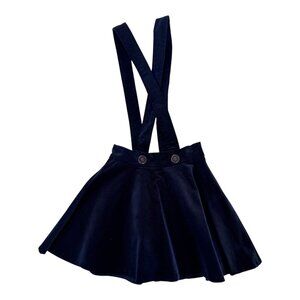 ATELIER BARN - SKIRT WITH SUSPENDERS - VELVET 98% COTTON - DARK NAVY